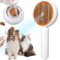 3-in-1 Steam Brush for Cats & Dogs – Hair Removal Comb with One-Click Release & Water Spray – Grooming Brush for Shedding, Long/Short Hair (white brushs)