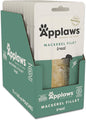 Applaws Natural Cat Treats, Grain-Free, High-Protein Whole Mackerel Loins, Single-Ingredient Healthy Snack for Cats (12 x 1.06 oz Loins)