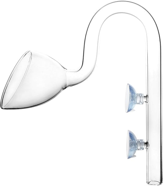 Glass Lily Pipe Outflow for Aquarium Planted Tank (17mm for 16/22mm (5/8" ID) tubing)