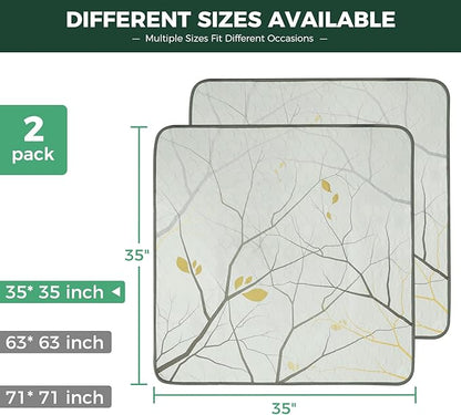 FXW Washable Pee Pads for Dogs, Puppy Pads with Super Absorbent, Specifically Designed for Potty Training, 35" Square, Branch, 2 Packs