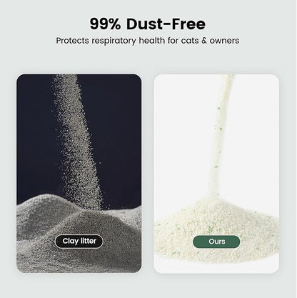 Gardner Pet Cassava Cat Litter, Clumping Cat Litter with Odor Control, Low Dust, Natural Plant-Based Litter, Fast Absorption & Low Tracking Kitty Litter, Unscented with Deodorizing Pellets (9LBS*2)