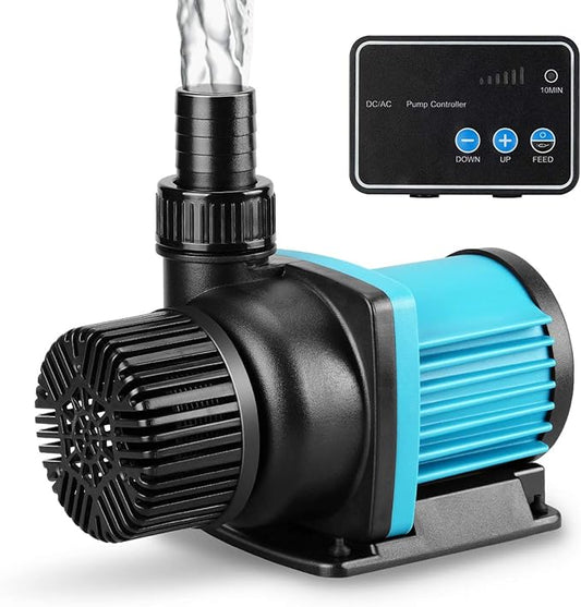 3170 GPH Aquarium 24V DC Water Pump with Controller, Submersible Return Pump for Fish Tank,Aquariums,Fountains,Sump,Hydroponic,Freshwater and Marine Water Use (3170GPH,86W,20.3FT)