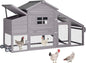 Aivituvin Chicken Coop Mobile Hen Coop, Large Poultry Cage with Wheels Outdoor Backyard Chicken House