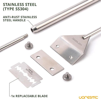 6Pcs Aquascape Tools, Terrarium Tools, Aquarium Kit with Stainless Steel Aquarium Tweezers Extra Long, Aquarium Scissors, Algae Scraper, and Spatula - Aquascaping Tools Set for Maintenance