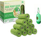 Dog Poop Bags-150 Counts with Holder (10 Rolls), Biodegradable Poop Bags, Eco-friendly and Easy to Open, Thick Dog Waste Bags (Green)