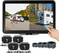 AI 4 Channel Dash Cam 1080P RV Backup Camera System with 10.1 Inch Touch Monitor,Person Detection MDVR Recording with 4pcs IP69K Waterproof Cameras for Truck/Trailer/Camper Van/SUV/Fleet