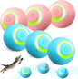 6 Pack Interactive Cat Ball Toy for Indoor Automatic Smart Rolling Ball with LED Light 2 Modes Electric Self Rolling Toy for Large and Small Puppy Kitten
