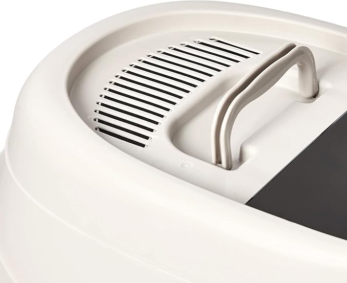 Amazon Basics No-Mess Hooded Cat Litter Box, Standard, Multicolor, 21 in x 16 in x 15 in