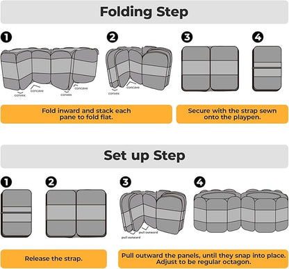 EighteenTek 2-in-1 Pop Up Cat Playpen, Assembly-Free Dog Puppy Pet Playpen, Indoor Outdoor Cats Enclosed, Cat Tent House Crate Cage, Portable & Foldable Playpen for Kittens(No Divider, Unified Space)