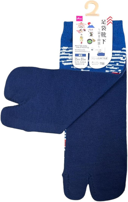 Japan Style Tabi Socks for Split Toe, Comfortable Tabi Toe Socks for Unisex Mt. Fuji, Lucky Cat, Sushi, Sumo, Ukiyoe, Hokusai