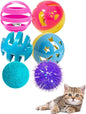 6-Pack Cat Toys for Kittens and Cats, On Cloud Nine (1.5'', Basic Cat Toy Set)