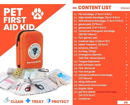 Dr Brahmsy’s Pet First Aid Kit – Emergency Kit for Dogs, Perfect for Travel, Camping & Hiking Essentials