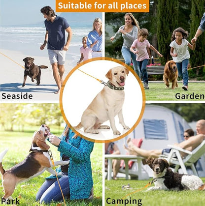 Dog tie Out Cable, 10/20/25/30/50/70/100 feet, Suitable for Dogs up to 350 pounds, Dog Cable with Swivel Buckle, Lightweight, Non-Winding, for Outdoor Camping, Yard Dog Cable (Orange, 70FT)