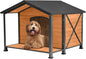 Extra Large Dog House Outdoor Weatherproof, Strong Metal Chew Proof Frame Dog Kennel for Small Medium Large Dogs