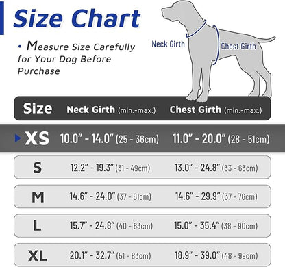 Eagloo Small Dog Harness No Pull, Service Vest with Reflective Strips and Control Handle, Adjustable and Comfortable for Walking, No Choke Pet Harness with 2 Metal Rings, Blue & Orange, XS