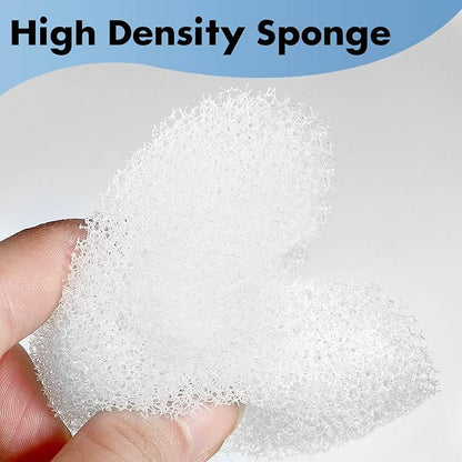 16 Pack Cat Water Fountain Filters Replacement, 8 Carbon Filters and 8 Foam Sponge Pre-Filter Fit for Multiple Ceramic and Stainless Steel Pet Fountains