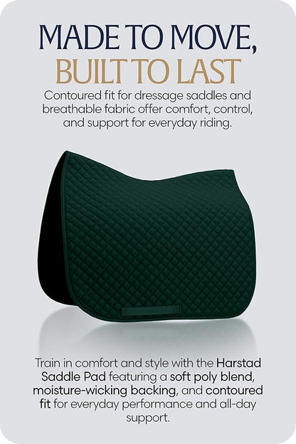 Equinavia Harstad Dressage Saddle Pad | Classic & Durable | Moisture-Wicking Tricot Backing