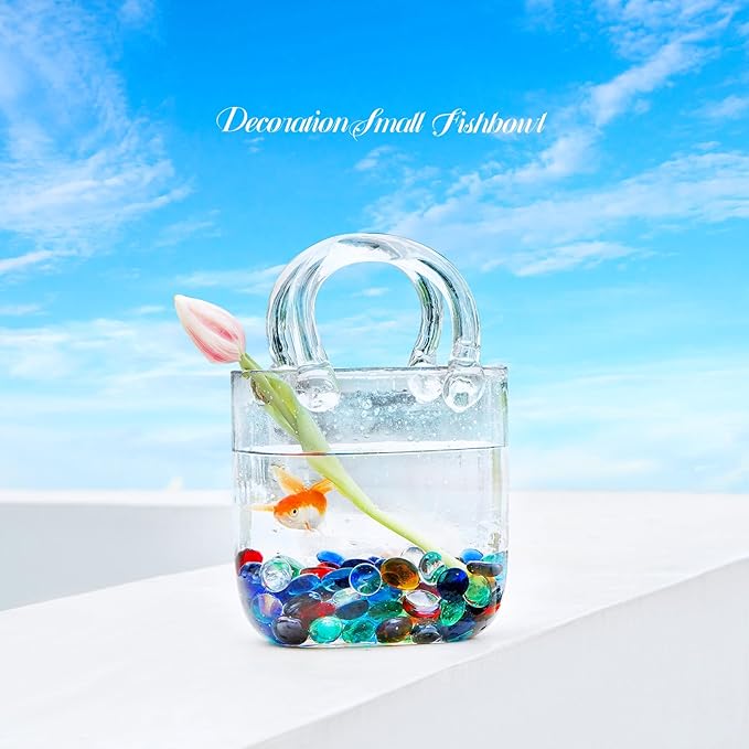 2LB Mixed Color Flat Glass Marbles for Vases, Mancala Stones Gemstone Beads Vase Filler Decorative Glass Pebbles for Fish Tank, DIY Crafts, Mosaics, Aquarium Decor Rocks, Candle Holders