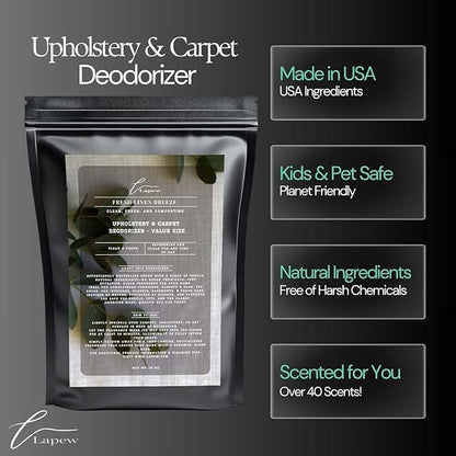 Fresh Linen Breeze Carpet Freshener Powder Refill 36 oz | Powerful Odor Eliminator for Home | Upholstery Deodorizer | Carpet Deodorizer | Pet Urine | Cat Litter Box