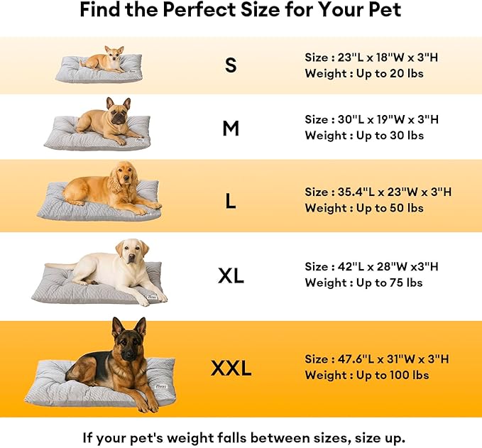 FUNNY FUZZY Washable Dog Bed,Reversible Plush Dog Crate Mat, Soft Fluffy Kennel Pad,Pet Sleeping Mattress for Jumbo,X-Large Sized Dogs Breeds,2XL,48"× 31",Midnight Blue