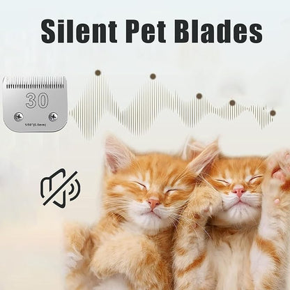 2PCS 30 Blades Dog Grooming Blades Compatible with Andis Dog Clippers,Dog Clipper Blades Compatible with Oster A5,Wahl km10 Dog Clippers for Animal Dog Cat Horse,Stainless-Steel Blade Sharp