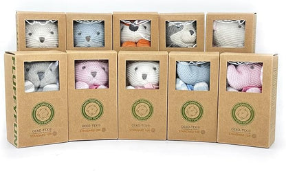 100% Organic Cotton Baby Toys 7.1" Sloth Stuffed Animal for Newborn (Grey)