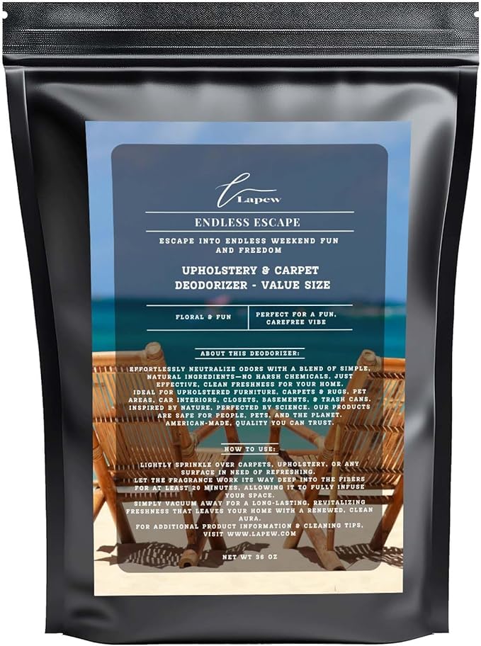 Endless Escape Carpet Freshener Powder Refill 36 oz | Powerful Odor Eliminator for Home | Upholstery Deodorizer | Carpet Deodorizer | Pet Urine | Cat Litter Box | Endless Weekend Fragrance