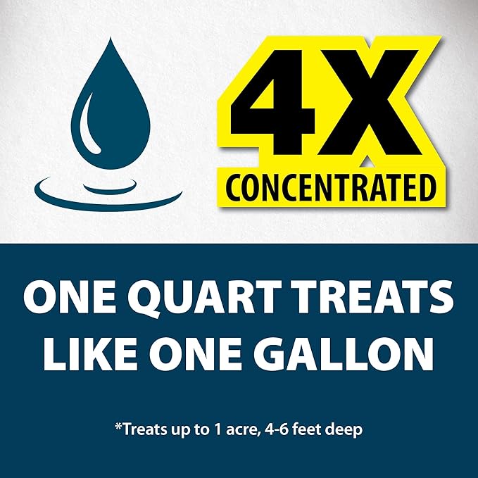 Airmax Twilight Blue Pond Dye 4X Concentrate for Outdoor Ponds & Lakes, Natural Pond Colorant & Beauty Enhancer, Block Ultraviolet Rays, Fish, Bird & Livestock Safe, Easy Liquid Application,1 Quart