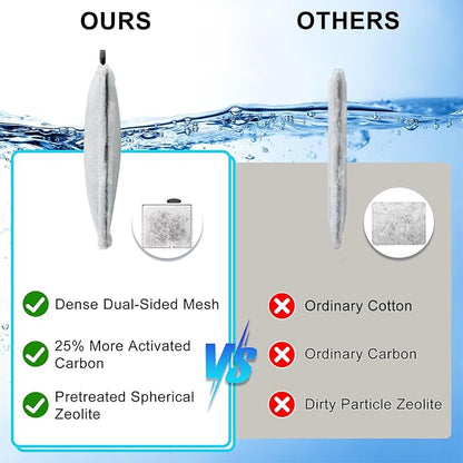 16 Pack Small Aquarium Filter Cartridges Compatible with Aqueon Replacement Filter Cartridges Compatible with Aqueon QuietFlow E Internal Power Filter Size 10 and Minibow Aquarium Filters Size 1/2.5/5