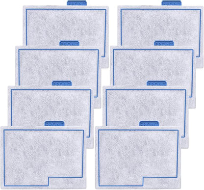 8 Pack Small Filter Cartridge Compatible with Aqueon Filters, Aquarium Fish Tank Filter Cartridges Replacement for QuietFlow E Internal Power Filter Size 10 and Minibow Aquarium Filters Size 1/2.5/5