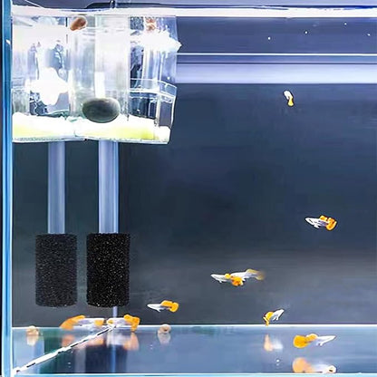 6X Pre-Filter Sponge for Aquarium Shrimp Fry Fish Tank Filter Pump Prefilter Sponge Replacement Foam Cover 2.4 X 1.4 Inch with 0.4" Hole Diameter