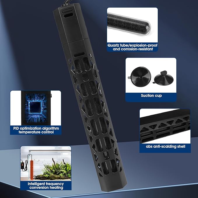 800w Aquarium Heater, Submersible Fish Tank Heater,Intelligent Frequency Conversion with Over-Temperature Protection and Automatic Power-Off When Leaving Water for