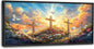 Framed Large Christian Jesus Wall Art, Oversized Floral Dove Wall Decor for Living Room, Landscape Canvas Painting Peaceful Pictures Modern Artwork for Living Room Bedroom Office 60"x30"