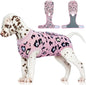 FUAMEY Recovery Suit for Dogs After Surgery,Soft Breathable Dog Bodysuit E-Collar & Cone Alternative Surgical Suit,Male Female Dog Neuter Spay Suits Anti Licking Wounds Onesie Pink Leopard XS