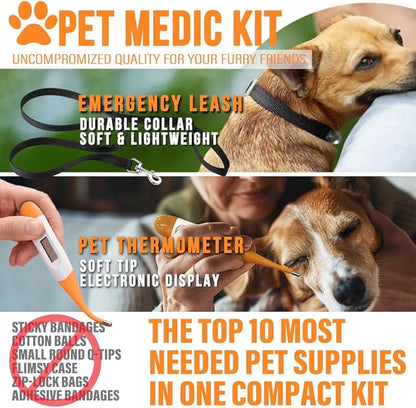 EVERLIT Pet Medic First Aid Kit | 95 Pcs Vet-Approved Medical, Outdoor & Emergency Supplies for Dogs, Cats, Animal Care | Travel-Friendly Compact Bag for Home, Car and Travel (Valentine Lace)