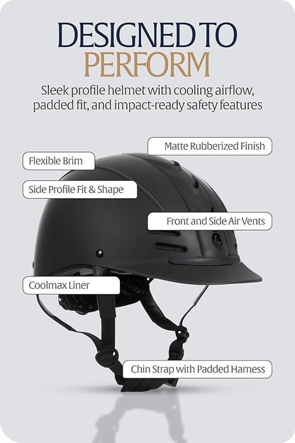 Equinavia Gardian Riding Helmet - Lightweight, Low-Profile Design with Airflow Vents, Easy-Adjust Dial, Removable Coolmax® Liner, ASTM F1163-23/SEI Certified