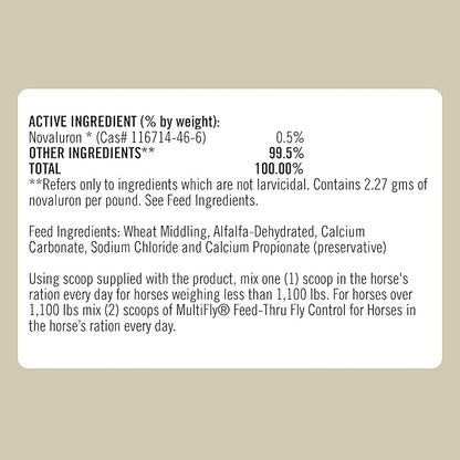 Formula 707 MultiFly Feed-Thru Fly Control Pellets for Horses - Palatable & Safe Fly Population Reduction (5 lb Bag - 91 Servings)