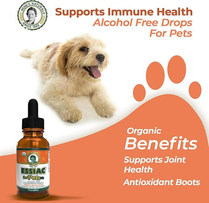 Essiac for Pets | USDA Organic | Daily Drops for Immune Support and Longevity | Pre-Measured Dropper | Alcohol Free Concentrated Formula | 2oz (59ml)