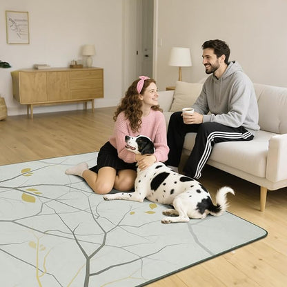 FXW Washable Pee Pads for Dogs, Puppy Pads with Super Absorbent, Specifically Designed for FXW Rollick/Homeplus 24 inch 8 Panels Dog Playpen, 63" Square, Branch, 1 Pack