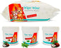 100 Pet Wipes (8x8'' Unscented) - 100 Ear Wipes (Coconut) - 50 Dental Wipes (Mint Infused) for Dogs & Cats, 250 Wipes, Alcohol-Free, Safe & Gentle- Great Value Bundle, Pet Care