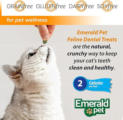 Feline Dental Treats — Tasty and Crunchy Cat Dental Treats Grain Free — Natural Dental Treats to Clean Cat Teeth, Freshen Cat Breath, and Reduce Plaque and Tartar Buildup — Tuna Treats, 3 oz
