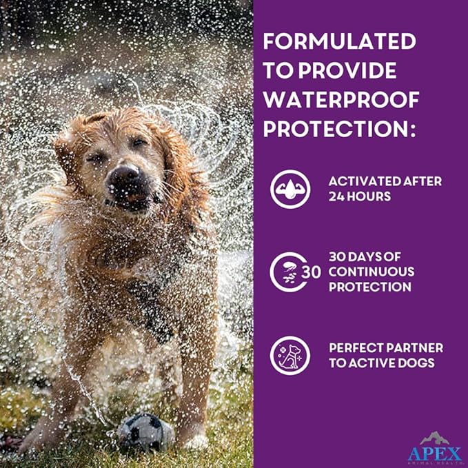 Apex Plus Flea and Tick Prevention for Dogs | Large (45-88 lbs) | 3-Month Supply | Dog Flea and Tick Treatment | 24-Hour Activation, Waterproof, 30-Day Protection