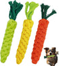 3PCS Mixed Color Woven Pet Rope Toys (Yellow, Green, Orange), Chew Toys for Dogs & Cats, Safe & Durable Braided Rope Toys for Pets