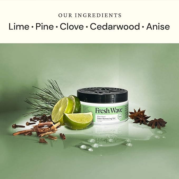 Fresh Wave Odor Removing Gel, 7 oz., Pack of 3 - Odor Absorbers for Home, Safer Odor Relief, Natural Plant-Based Odor Eliminator, Every 7 oz. lasts 15-30 Days, For Cooking, Trash & Pets