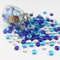 2.16LB Mix Colors Glass Beads Vase Filler Aquarium Gravel Decor Flat Glass Marbles Gems Pebbles Fish Tank Rocks Home Decorative Art Craft - 3 Colors Mixed