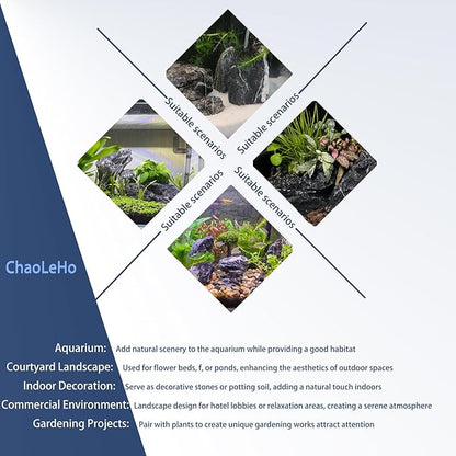 Dragon Stone Aquarium Rock Seiryu Stone for Aquariums, Fish Tanks, Bonsai, Terrariums, Wargaming Dioramas, Indoor or Outdoor Gardens-40Lb(2-10 Inch)