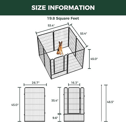 FXW Rollick Unleashed Dog Playpen for Indoor, Yard, RV Camping, 45 inch 8 Panels for Large Dogs│Patented