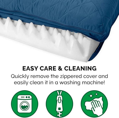 Furhaven Orthopedic Dog Bed for Large Dogs w/ Removable Bolsters & Washable Cover, For Dogs Up to 95 lbs - Quilted Sofa - Navy (Blue), Jumbo/XL