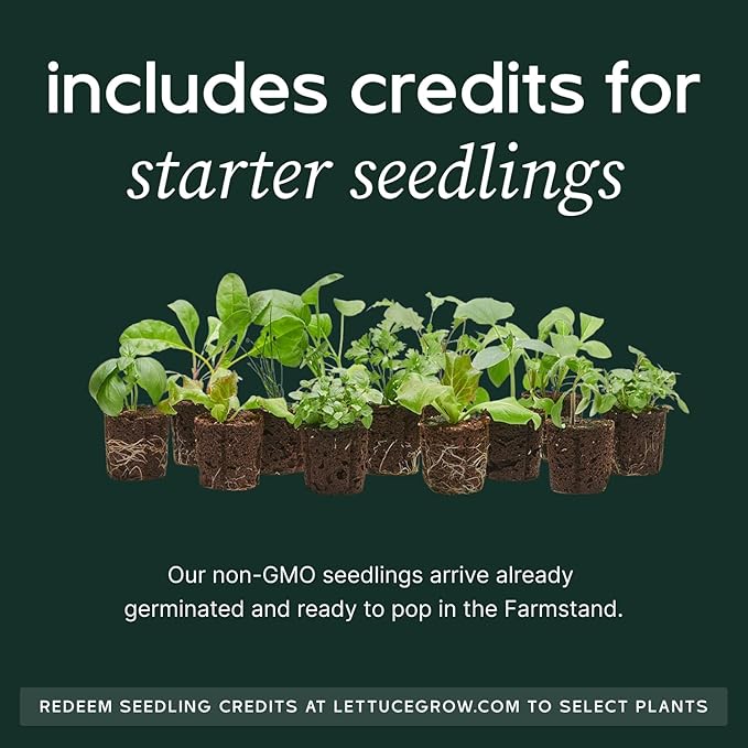 Farmstand Starter Kit + 36 Seedling Credits | Large Hydroponic Growing System Kit | Self-Watering Outdoor Vertical Garden Planter Tower | 6ft 1in | Made in USA