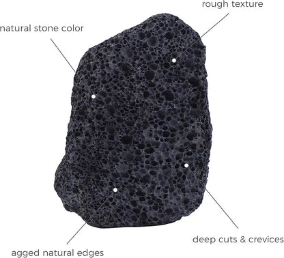 2-6 Inches Large Natural Black Lava Rock 4 PCS Aquarium Rocks for Aquascaping, Aquarium Landscaping, Terrariums, Fish Tank Decoration, Vivariums, Paludarium, Reptile and Amphibian Enclosures